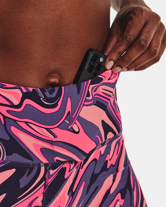Women's HeatGear® Bike Shorts, Pink, pdpMainDesktop image number 3